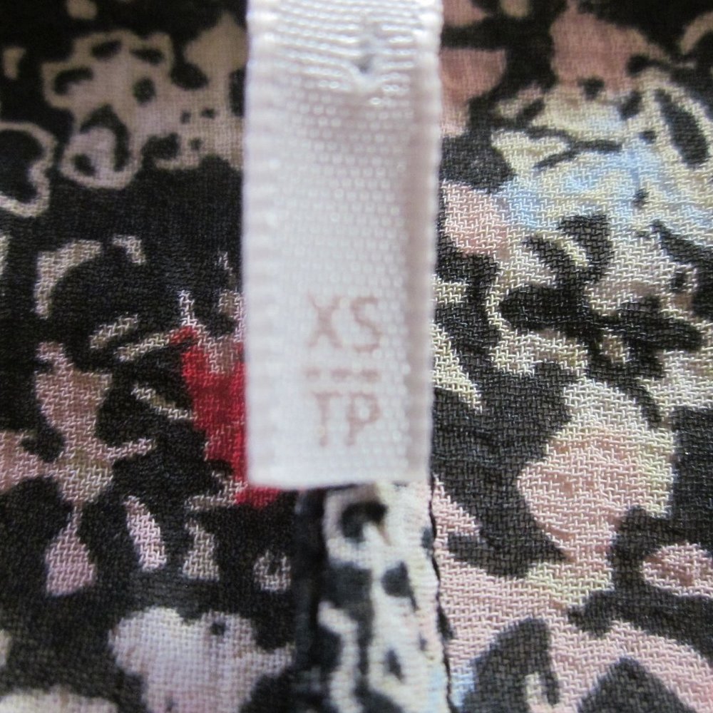 Free People Top XS Lola Kimono Floral Black Combo - Picture 6 of 14